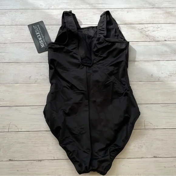 Miracle-suit Women’s Illusionists Palma Mesh One-Piece Swimsuit Black 12 $195